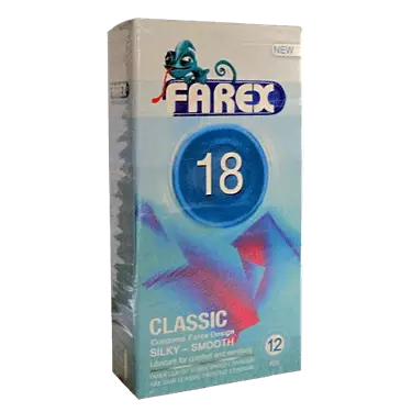 کاندوم شماره 18 classic 12 pcs فارکس